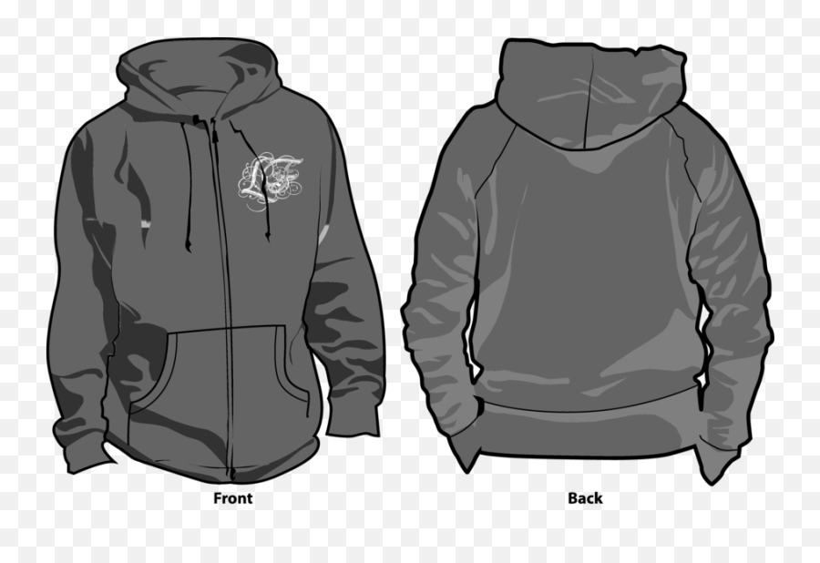 Vector Grey Hoodie Template bmppoint