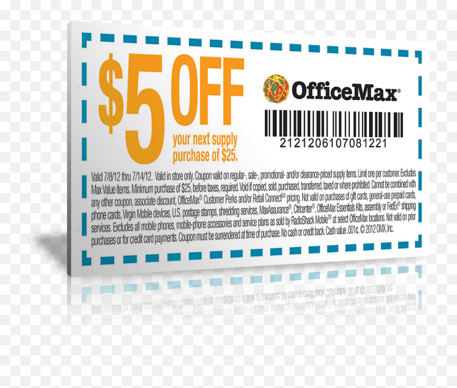 3u201d X 5u201d Coupon Pads Printing Office Max Png,Officemax Logo