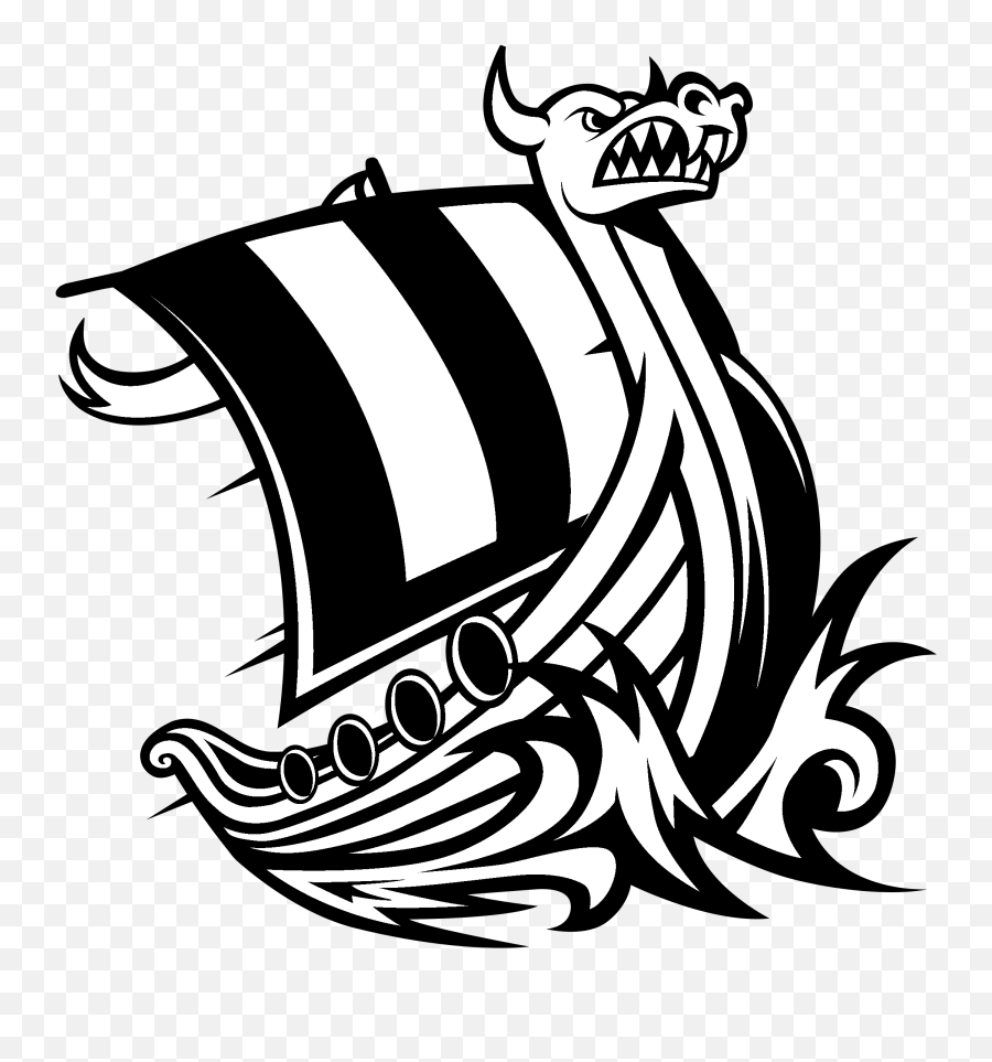 Black And White Vikings Logo Western Washington University Mascot Png
