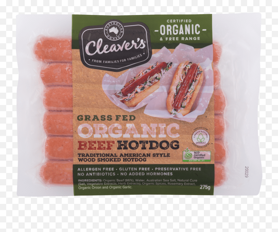 Organic Beef Hot Dog Paleo Friendly Cleaveru0027s Organic Cleavers