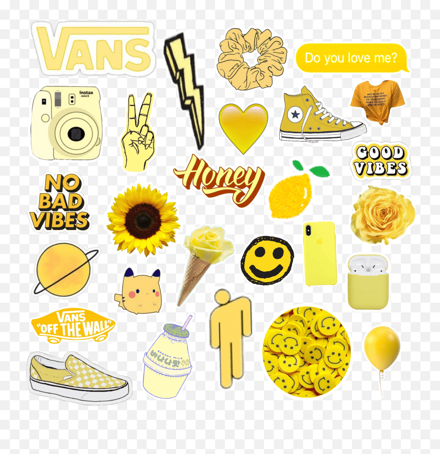 Vsco Stickers Yellow Posted By John Cunningham Aesthetic Stickers