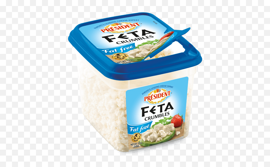Président Fat Free Feta Crumbles Plain Président Cheese Fat Free