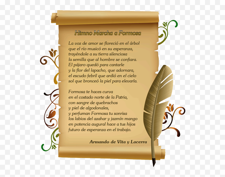Imprimir Himno Marcha A Formosa Letra Png,Pergamino Png free