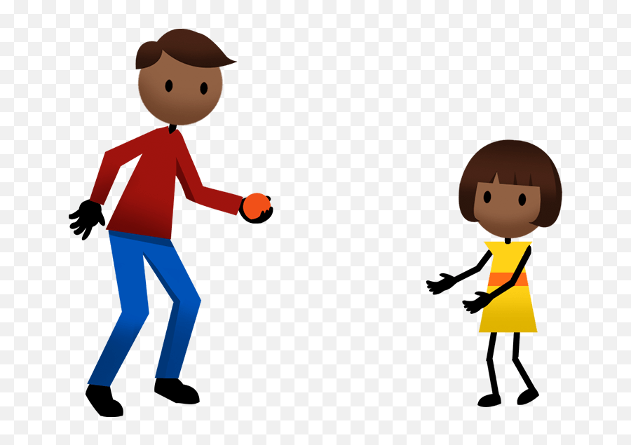 Underhand Catch Cartoon Throw And Catch Clipart Full Kids Playing Png