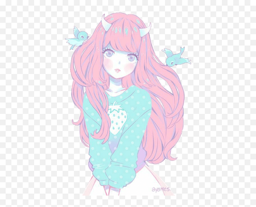 Cartoon Girl Png Pastel Girl Png Pastel Hair Anime Anime Girls In