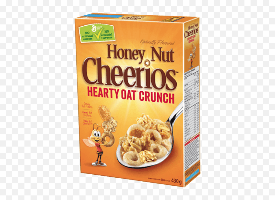 Honey Nut Hearty Oat Crunch Cheerios Made And Sold In Cheerios Png