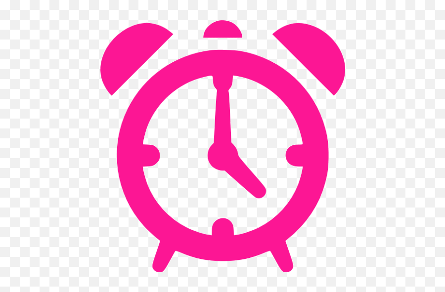 Deep Pink Alarm Clock Icon Navy Blue Clock Icon Png,Pink Clock Icon