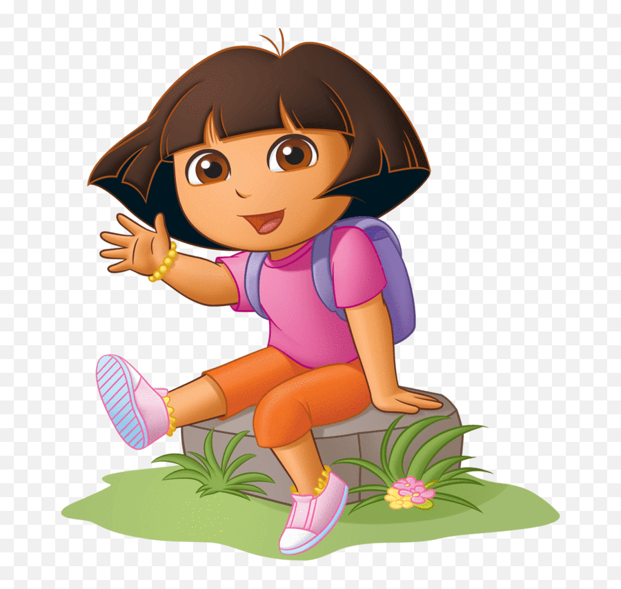 Dora The Explorer Sitting Dora The Explorer Sitting Png,Cartoon Rock