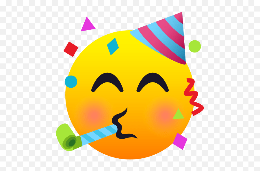 Emoji Festive Face Content Party Emoji In Party Hat Png,Party Emoji