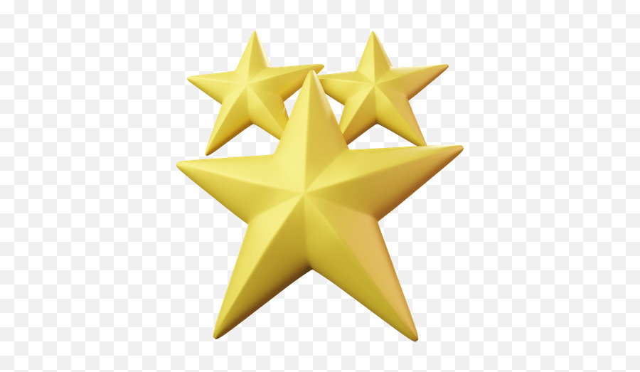Premium Three Star Emoji 3d Illustration Download In Png Decorative