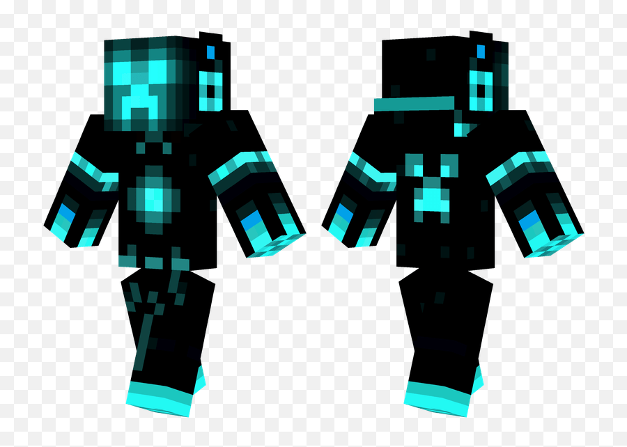 Tron Creeper Minecraft Skins Minecraft Black Jacket Skin Png