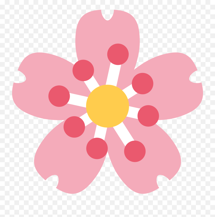 Flower Emoji Meaning With Pictures Cherry Blossom Emoji Png,Flower