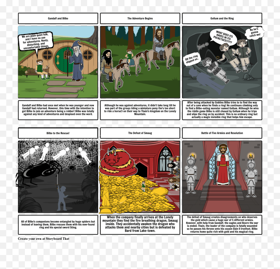 The Hobbit Storyboard Por Nfriesen49 - Fahrenheit 451 Plot Diagram Png