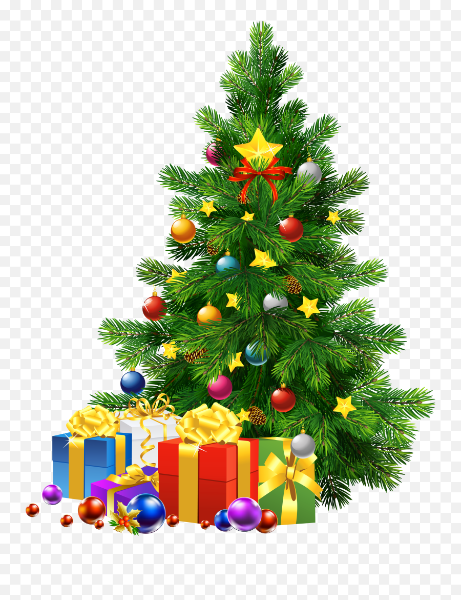 Download Happy Christmas Tree Png Christmas Tree With Gifts Png,Xmas