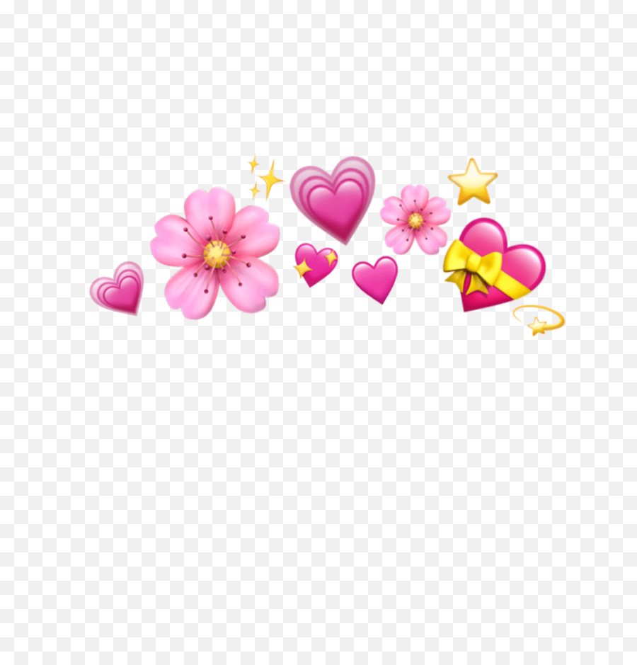 Flowers Emoji Hearts Apple Stars Transparent Background Heart Emojis Transparent Png,Macbook