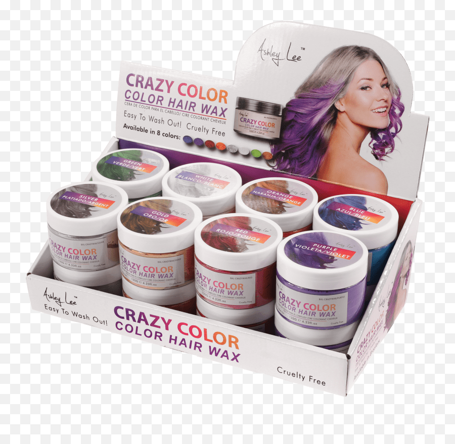 Ashley Lee Color Crazy Hair Wax 16pc Ashley Lee Hair Wax Png,Crazy