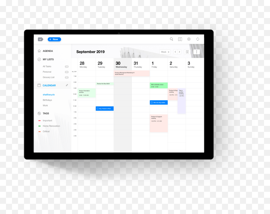 The Best Calendar App For Desktop Any Do Calendar Desktop Png