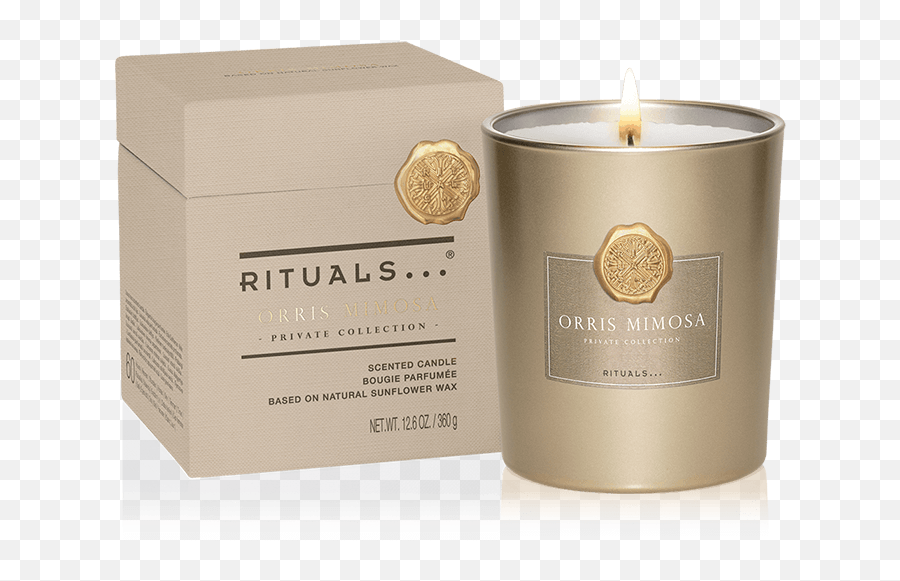 Orris Mimosa Scented Candle Bougie Rituals Png,Mimosa Png free