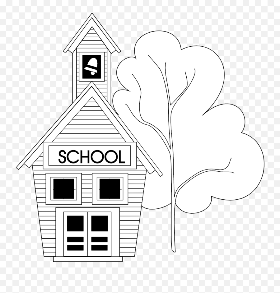 Download School School Clipart Black And White Transparent School