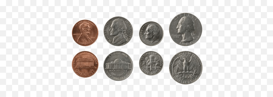 Penny Nickel Dime Quarter - Penny Nickel Dime Quarter Png,Dime Png