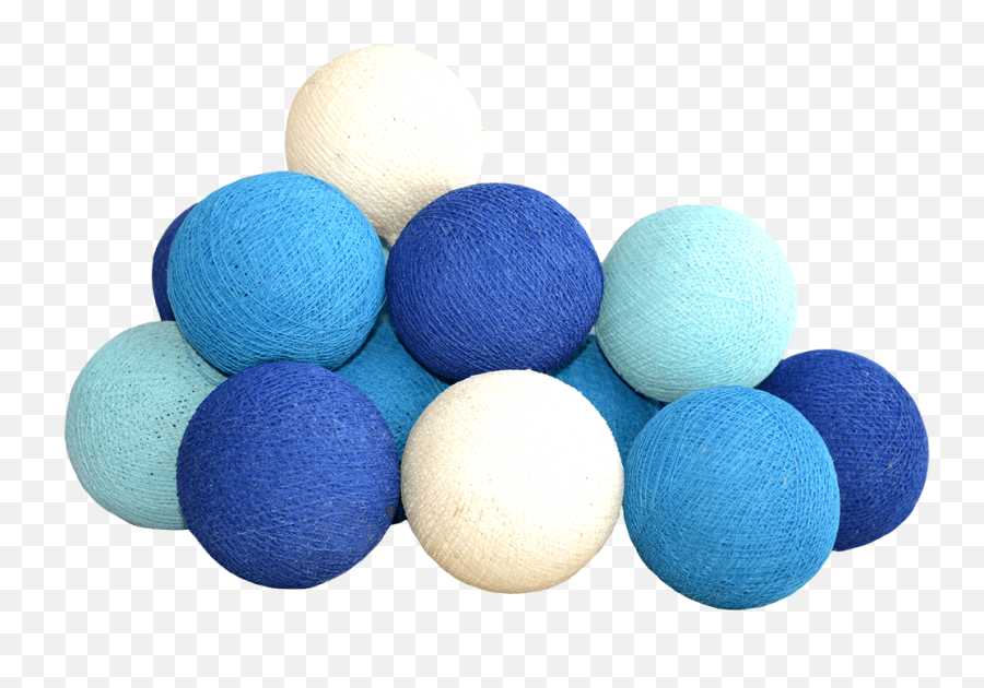 Cotton Ball Light Chain Aqua Decorative Cotton Balls Blue Png,Ball