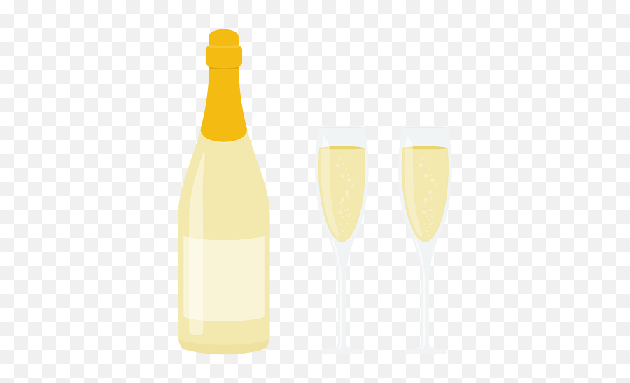 Champagne Bottle With Glasses Vector Puzzle For Champagne Glass Png
