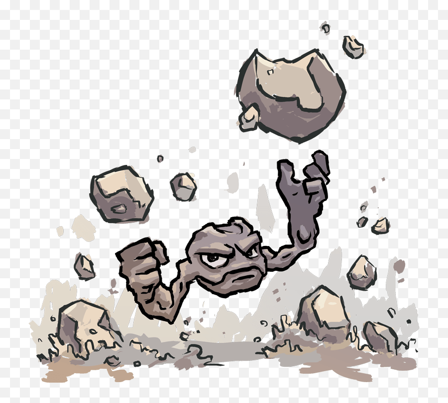 074 Geodude Used Rock Throw And Wide Rock Throw Pokemon Png,Geodude