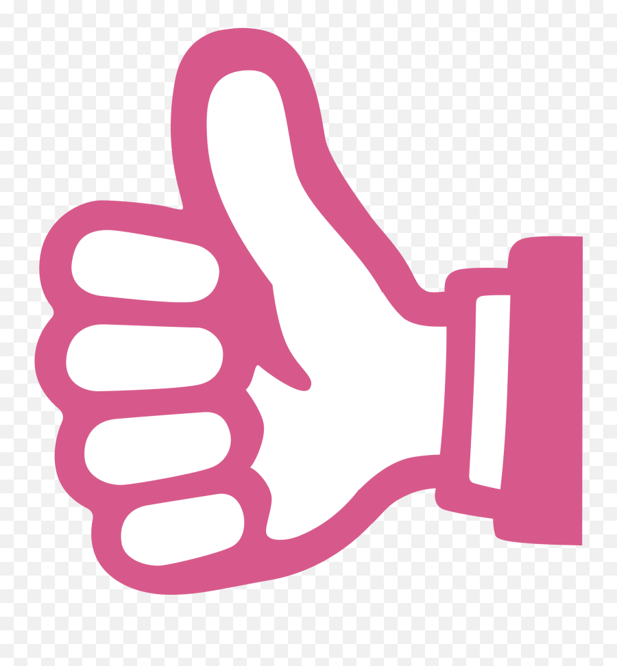 Thumbs Up Sign Emoji For Facebook Pink Thumbs Up Sign Png,Thumbs Up