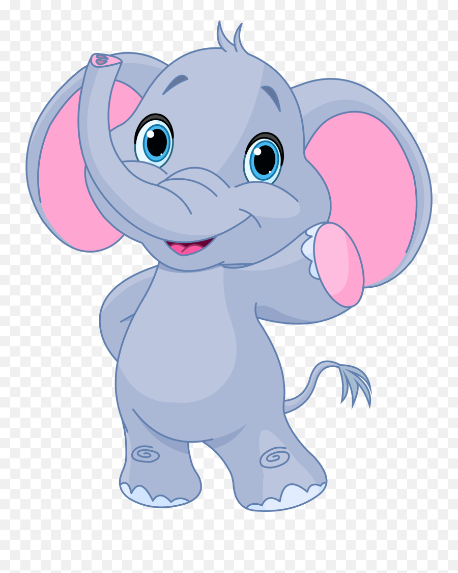 Baby Elephant White Clip Art Cartoon Elephant Png,White Elephant Png