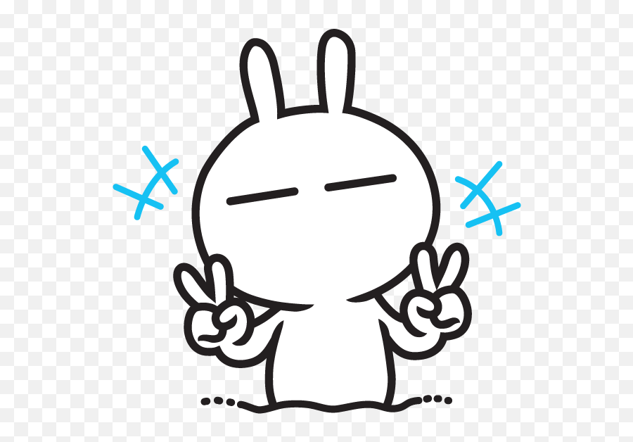 Emoticon Kakaotalk Sticker Tuzki Rabbit Tuzki Png,Kakao Png free transparent png images