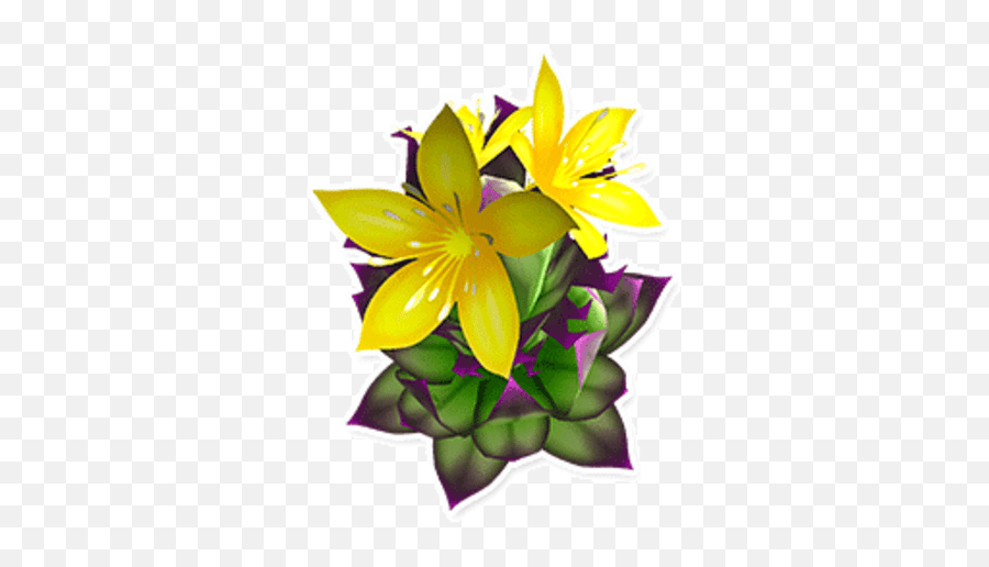 Yellow Flower Bush Garden Paws Wiki Fandom Lily Family Png,Flower