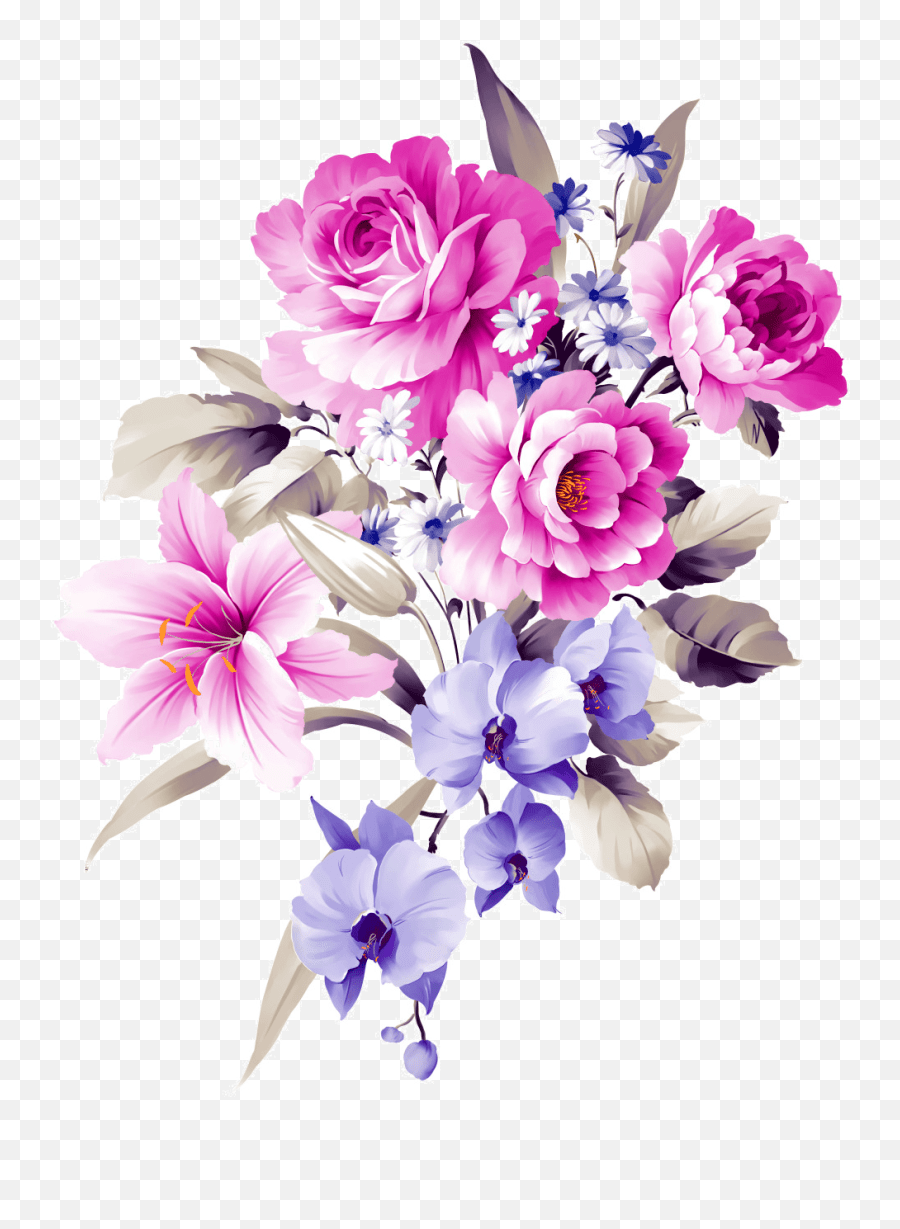 Download Flower Bouquet Shamrock Cut Design Bouquets Floral Flower Bouquets Design Png,Flowers