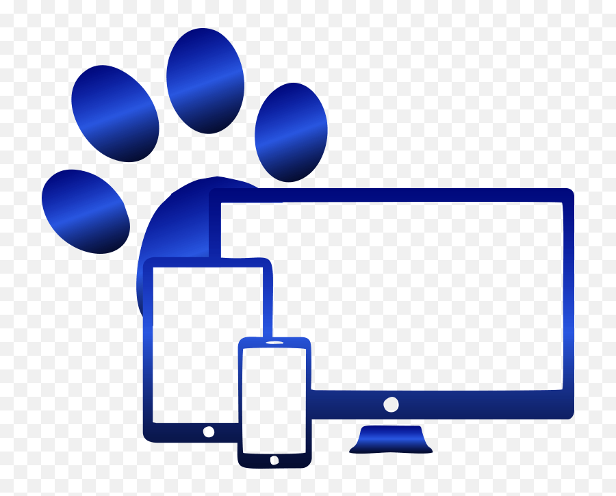 Top Paw sites Logo Design Horizontal Png,Blue Paw Logos free