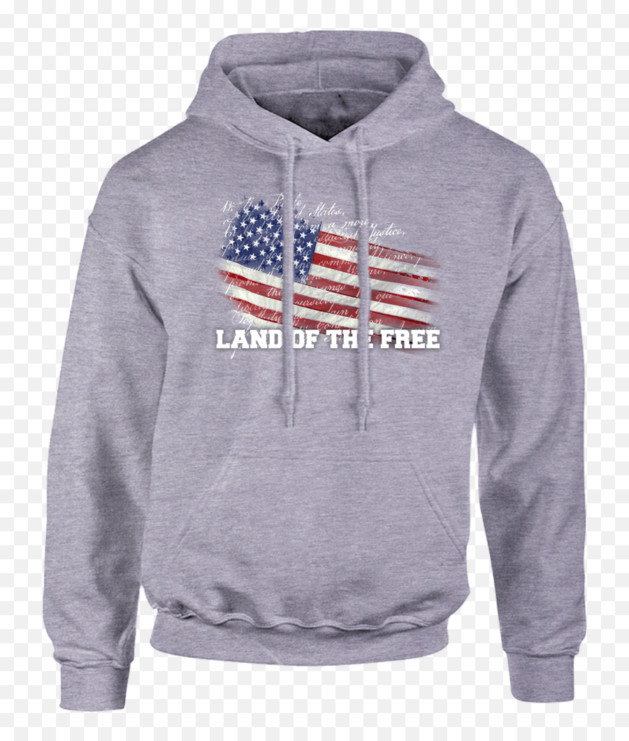 Land Of The Free Vintage American Flag Hoodie Fleece Pullover Sidemen