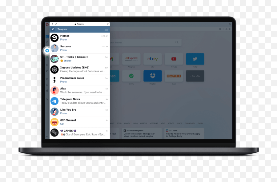 Messengers In The Sidebar Whatsapp Facebook Messenger Opera Messenger