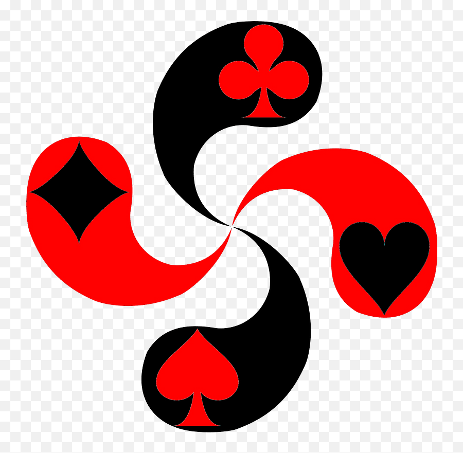 Stylized Card Suits Clipart Heart Diamond Clover Spade Png,Card Suits