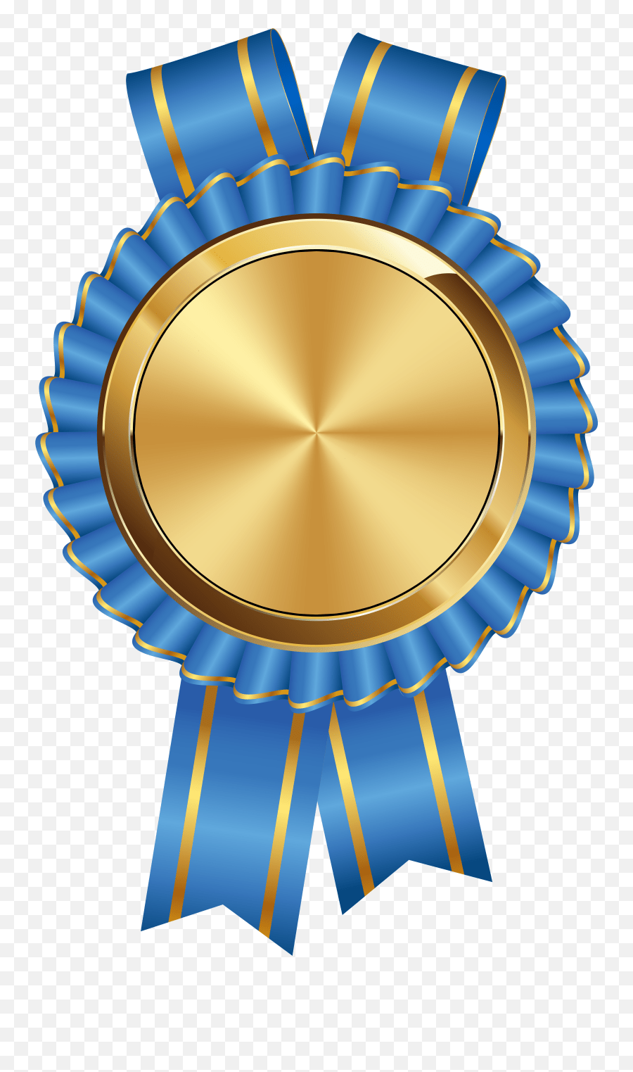 Seal Badge Gold Blue Png Clip Art Image Gold Blue Ribbon Png