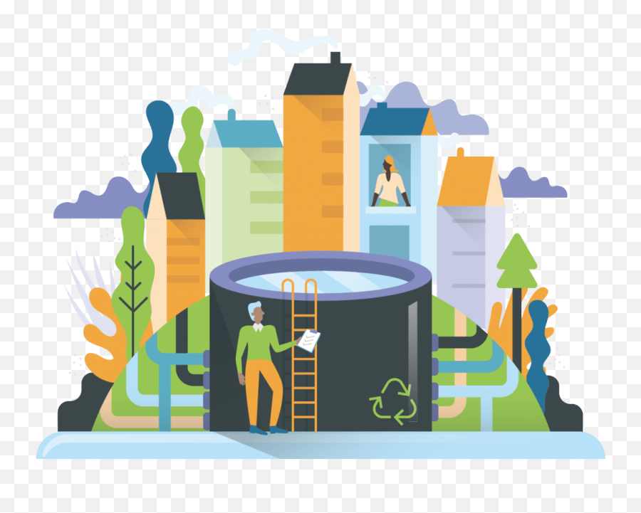 Water Plant Png Waste Water Treatment Clipart,Water Treatment Plant