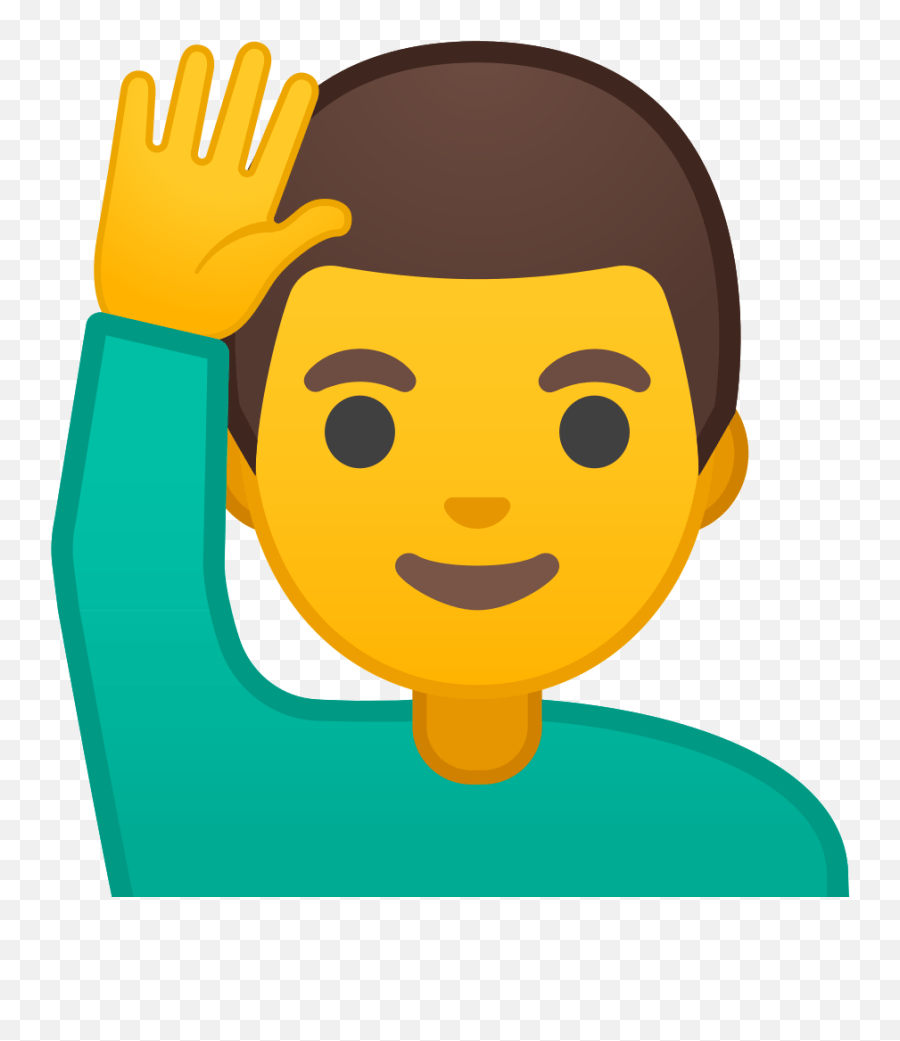 Man Raising Hand Icon Hand Up Emoji Png,Quiet Hands Icon free transparent png images