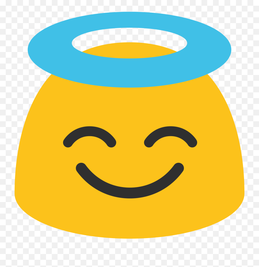 Emoji U1f607 Angel Google Emoji Blob Png,Angel Emoji Png free transparent png images