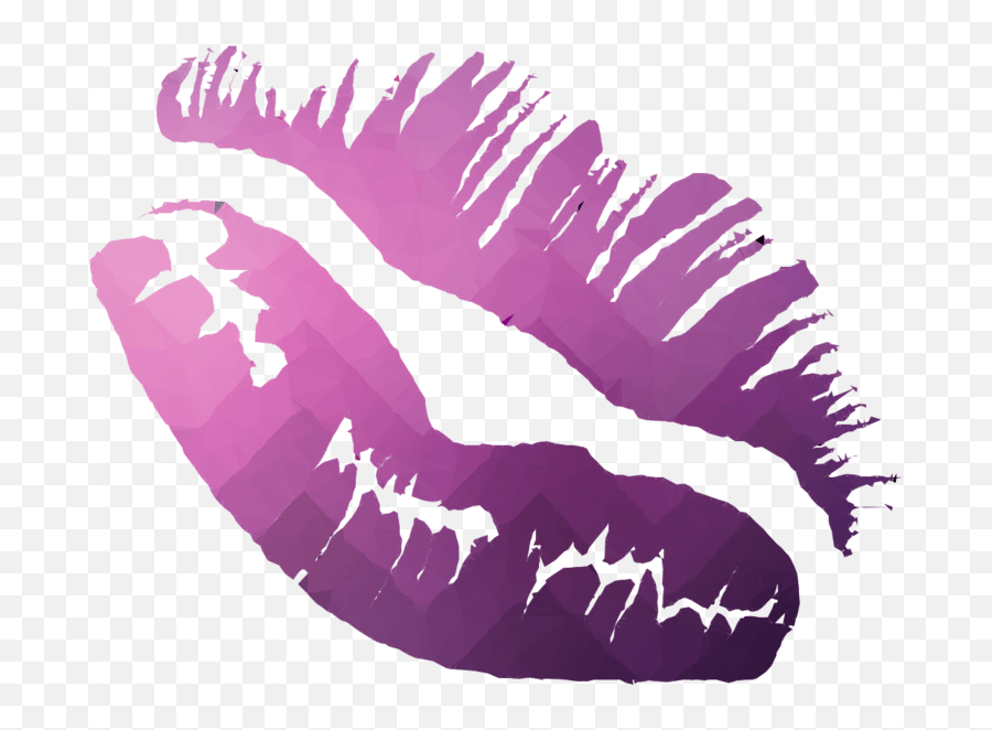 Purple Lips Clipart Kisses Vector Png,Lipstick Kiss Transparent