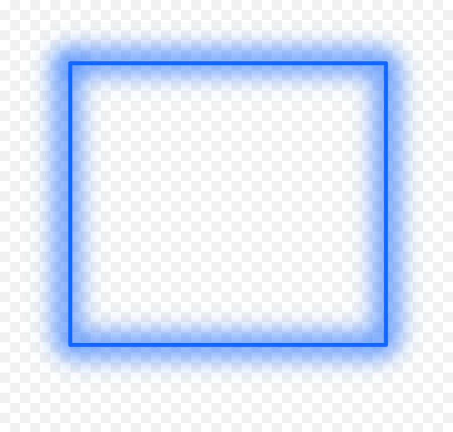 Sticker Neon Square Blue Freetoedit Frame Border Geomet Circle Png