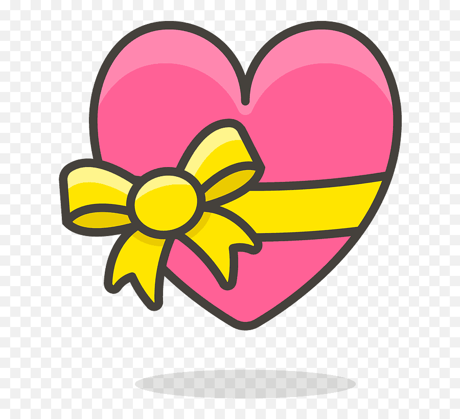 Heart With Ribbon Emoji Clipart Free Download Transparent Heart With