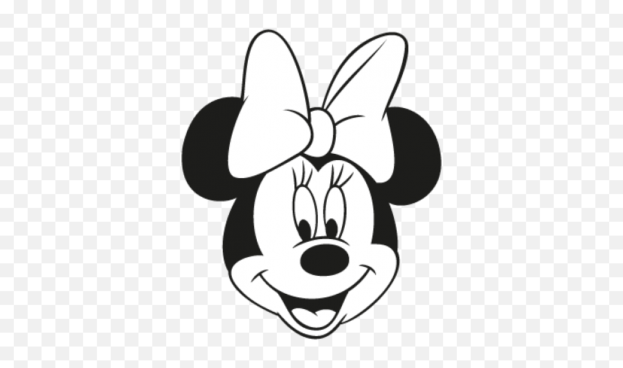 Minnie Mouse Head Clipart Black And White Cara Minnie Mouse Vector