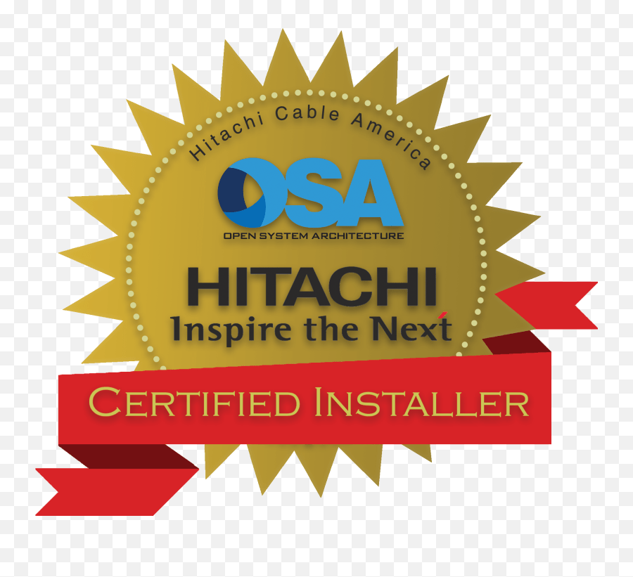 Certified Installers Hitachi Cable America 3rd Prize Logo Png,Hitachi
