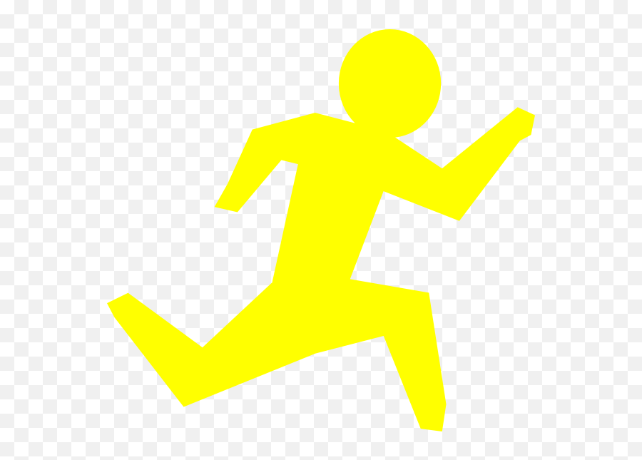 Running Man Yellow Clip Art At Vector Clip Art Man In Yellow