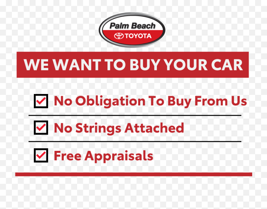 We Buy Used Cars Palm Beach Toyota Wolfchase Toyota Png,No Strings