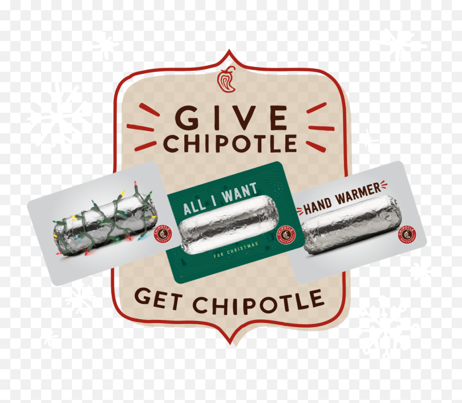 Chipotle Holiday Gift Cards Chipotle Gift Cards Png,Buy One Get One Free Png free