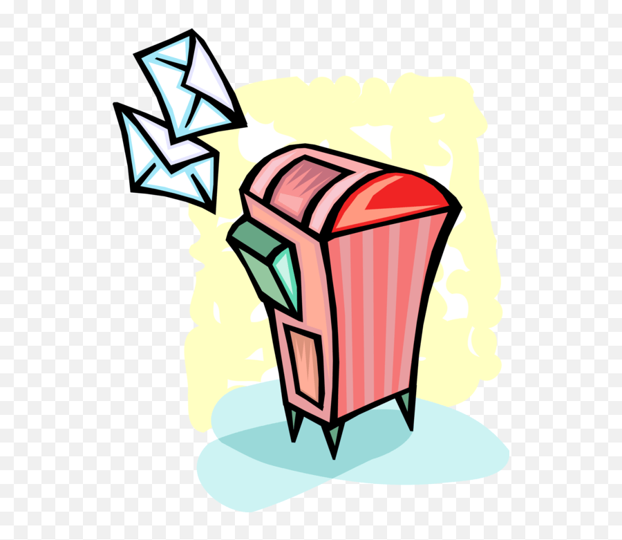 Letter Box Or Mailbox With Letters Vector Image Waste Container Png