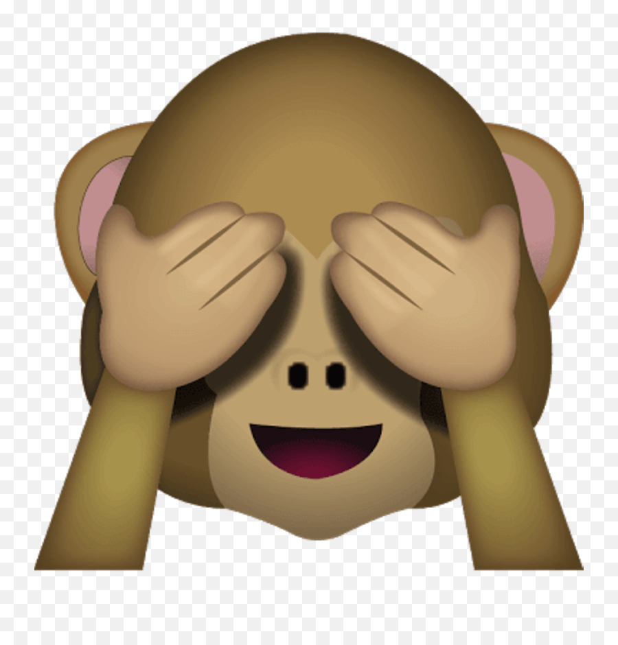 Download See No Evil Monkey Emoji Monkey Covering Eyes Emoji Png,No